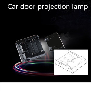 Projecteur pour <span class=keywords><strong>porte</strong></span> de voiture, sans fil, universel, personnalisé, ombre lumineuse hd, logo, 2 pièces - Product Image 3