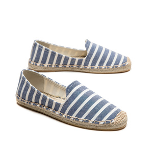 Elegantes Zapatos Planos Azules a Rayas para <span class=keywords><strong>Mujer</strong></span>, Mocasines con Suela de Yute de Estilo Náutico, Calzado Informal y Cómodo para la Playa, Zapatos Espadrilles - Product Image 3