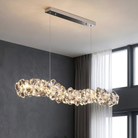 Nouveau Lustre en Cristal de Luxe Français PM 2026 pour Salon, Éclairage de Restaurant, Design Moderne en Cristal, Lampe Suspendue pour Chambre à Coucher