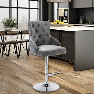 Sang Trọng Hiện Đại Xoay Thanh Phân Với Thép Chrome Cơ Sở Khung Gỗ Ghế Da Cho Nhà Thanh Trung Tâm Phòng Khách Hoặc Nhà Hàng - Product Image 3