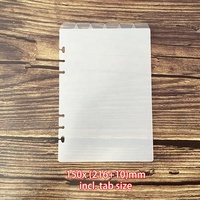 A5 Frost Top Tab Divisor Planner Carpeta de hojas sueltas Páginas de repuesto de plástico PP con 6 agujeros