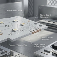 Circuit imprimé en aluminium LED 35um 1,2 mm à haute conductivité thermique pour luminaires