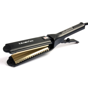 Flat <span class=keywords><strong>Iron</strong></span> Top <span class=keywords><strong>10</strong></span> Máy Duỗi Tóc Salon Nhãn Hiệu Riêng Gốm Cho Bán Buôn 4 Trong 1 Điện Nhanh Sưởi Ấm 60W Gốm Phủ - Product Image 4