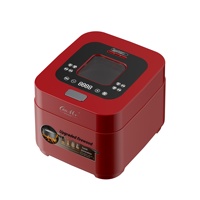 Cuisinière à riz électrique multifonctionnelle OEM avec cuve intérieure en titane pur, boîtier en acier inoxydable, séparation riz/soupe, fenêtre de drainage, 3L