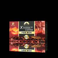Café Energético Natural para Hombres, Suplemento Dietético con Bayas de Goji y Frambuesas - Polvo Instantáneo 200g, 2-3 Veces al Día