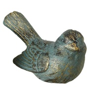 Statue d'oiseau rustique en fonte avec branches, décoration antique de jardin et de ferme, figurine d'oiseau pour bureau à domicile