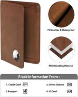 Sac de rangement pour documents en cuir PU de luxe de haute qualité, portefeuille de voyage, porte-cartes, blocage RFID, porte-passeport