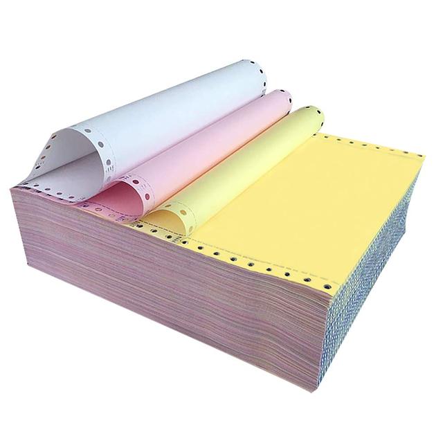 LITAI Continuous Feed 2-ply 3-ply Carbonless Paper Dot Matrix Printers White/Pink/Yellow NCR Multi-part Forms (Paper Roll) 70GSM