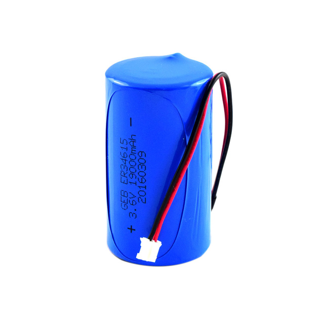 GEB ER34615 3.6V 19Ah D Size Li-SOCl2 Non-rechargeable 3.6v Lithium Ion Battery Lisocl2 Battery for Smart Water Meter