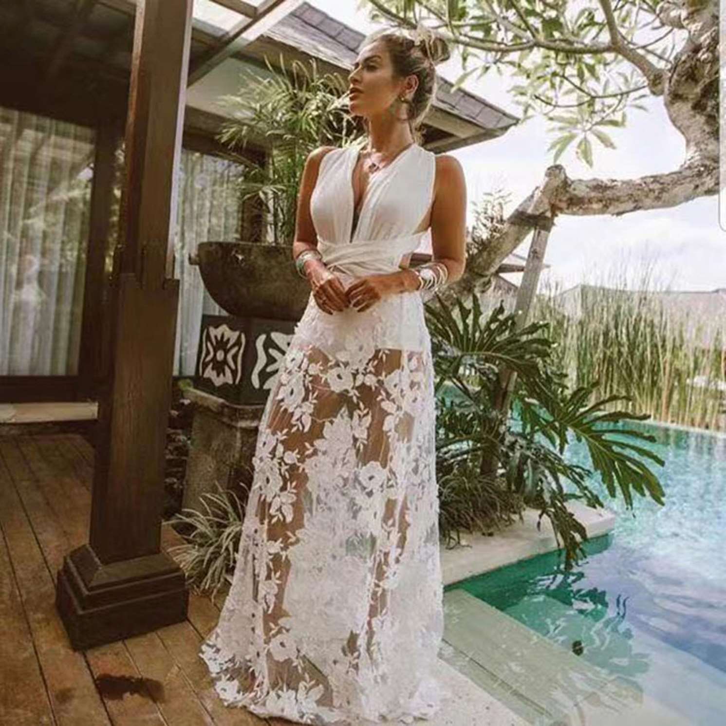 White Hippy Formal Dresses White Hippie Dress Bohemian Style For