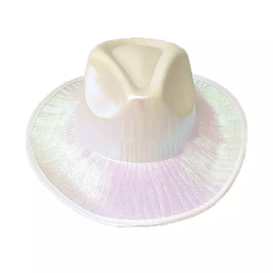 Chapeau <span class=keywords><strong>de</strong></span> Cowboy rose Fluorescent pour fête <span class=keywords><strong>de</strong></span> <span class=keywords><strong>carnaval</strong></span>, chapeau Laser Composite, Style occidental, couleur magique - Product Image 6
