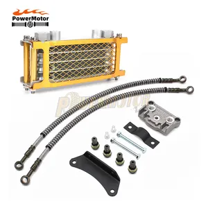 Motorfiets Oliekoeler Koeler Radiator Chinese Gemaakte Olie Koeler Set Voor 125cc 140cc Horizontale Motor Vuilbak Aap Fiets Atv