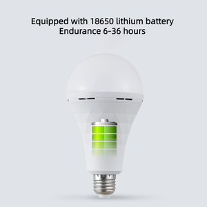 หลอดไฟ <span class=keywords><strong>LED</strong></span> แบบชาร์จไฟได้ 7W <span class=keywords><strong>9W</strong></span> 12W 15W ขั้ว E27/B22 แข็งแรง ทนทาน น้ำหนักเบา พกพาสะดวก ใช้ในกรณีฉุกเฉิน ใช้งานได้นาน 6-36 ชั่วโมง - Product Image 4