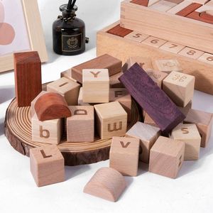 Classic Educational Learning Toys STEM Inspire Development Wooden Natural <b>Building</b> <b>Blocks</b> <b>Set</b> for Boys Girls - Product Image 3