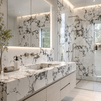 Premium Luxus Leuchtender Lila Gesinterter Stein Marmor-Finish Geeignet für Möbel-Arbeitsplatten