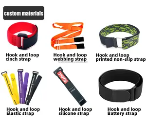 Hook And Loop Elastic Straps Hook And Loop Buckle Fastening Strap For Extension Cords Cinch Straps
