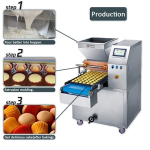 Machine automatique de dépôt de pâte à modeler pour gâteau <span class=keywords><strong>mousse</strong></span> Eclair Pâtisserie Nouvel état pour la ligne de production de boulangerie Utilise de la farine de lait et d'eau - Product Image 2