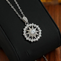 Nouveau collier pendentif flocon de neige en argent S925 pour femme, bijoux de mariage exquis et de haute qualité, vente en gros