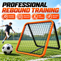 Filet de rebond pliable pour le football, cadre en acier portable, filet de rebond pour l'entraînement au football en solo