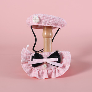 Ensemble de costumes pour animaux de compagnie : Nœud papillon, écharpe, chapeau, style élégant, personnalisable OEM, style bijoux pour la décoration de vêtements pour chats - Product Image 3