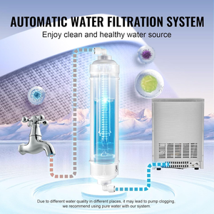 Máquina Comercial para Hacer Hielo en Cilindros, Fabricante de Hielo Duro y Duradero para Bebidas, Mariscos y Uso Médico, Acero Inoxidable - Product Image 4