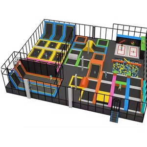 Parco Trampolini Commerciale a Tema Arancione, Attrezzatura per Parco Giochi al Coperto, Tappetini Professionali per Salti, Imbottitura di Sicurezza Ledi LD-16 - Product Image 4