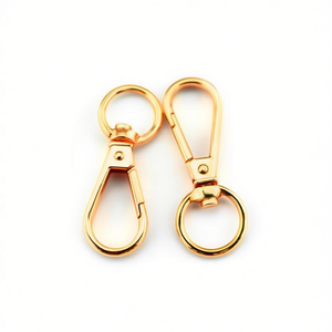 Ganci portachiavi ILAN da 55 mm in metallo dorato K per ganci da abbigliamento - Product Image 2