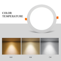 6000k rond carré Led panneau lumineux 4 5 6 8 12 pouces 6w 9W 12w 18W 24W Led Downlight encastré lumière panneau lampe