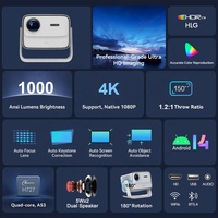 Proyector 4K para Cine en Casa 2026 con Enfoque Automático, WiFi 5G, Sistema Android 14, Pantalla LED LCD, Video Full HD 1080P, Modelo X11 Inteligente y Portátil