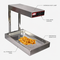 Gewerblicher Pommes-Frites-Wärmer mit Thekenvitrine und Kuchenpräsentationsfach, 220V für Restaurants
