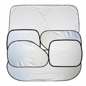 Ensemble de pares-soleil pliables pour vitres de voiture, 6 pièces, pare-brise avant et arrière, couverture complète, bloc de protection - Product Image 1