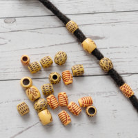 Perles pour Dreadlocks Accessoires de Tressage Décoration Bagues de Cheveux Manchettes LOCS
