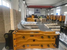 Martillo Hidráulico Silencioso Tipo Caja SOOSAN SB100 para Excavadoras de 25T, 26T, 27T, 28T, 29T, 30 Toneladas, Uso en Construcción, Cincel de 150mm - Product Image 6