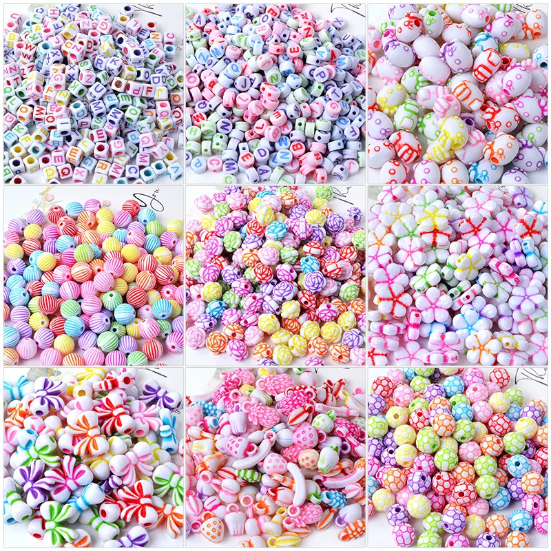 800pcs Wholesale Round White Beads Diy Puzzle Handmade Beaded Bracelets Pearl Beads