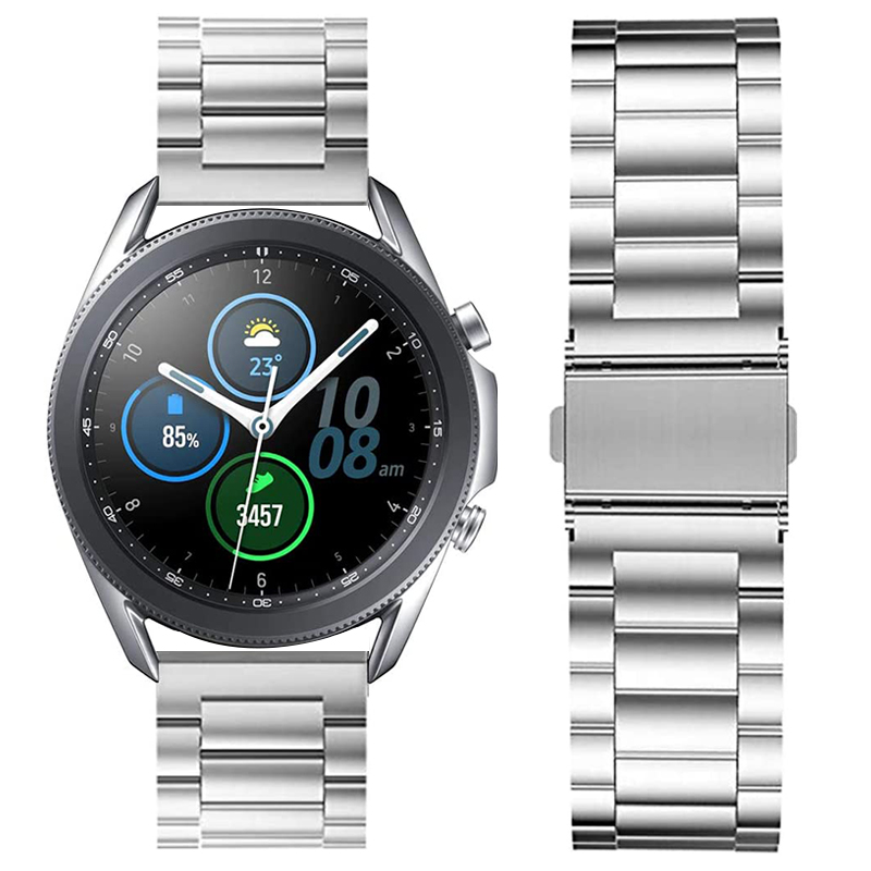 Stainless Steel Watch Straps for Samsung Galaxy Watch3 Active 1 2 Metal Bracelet Band Loop for Huawei Solid Metal Watch Band