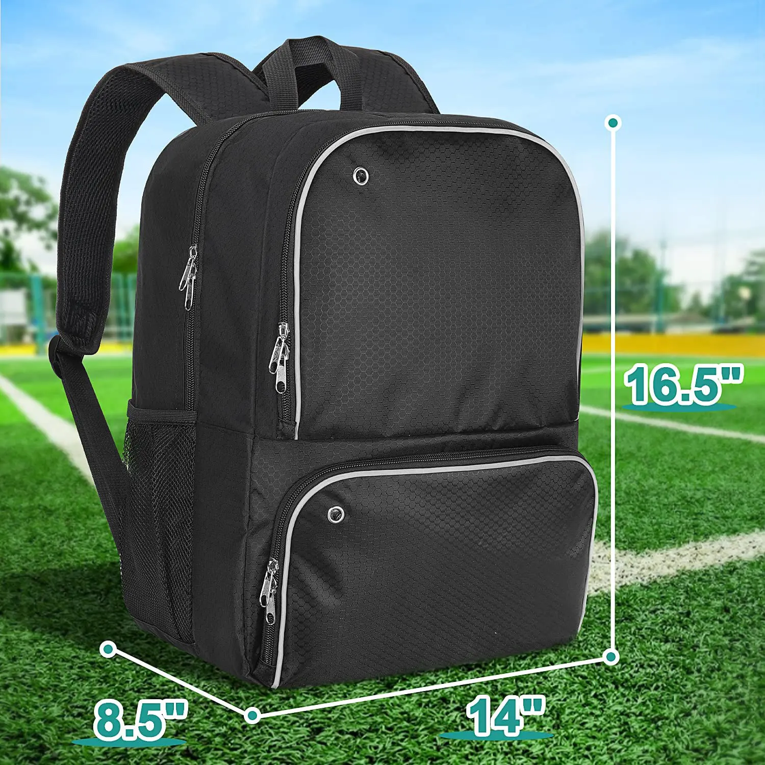 حقائب كرة السلة المخصصة حقائب كرة القدم مع حقيبة ظهر مقصورة الأحذية لكرة القدم