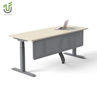 Bureau debout extra large électrique à double moteur IULTRA pour 2 utilisateurs Option de panneau de confidentialité moderne pour une efficacité accrue du coworking