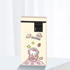 Flabox doble fuego llama azul encendedor de cigarrillos a prueba de viento antorcha gas butano Hello Kitty Kuromi diseño Metal viene caja de regalo - Product Image 2