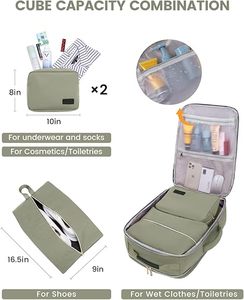 Bán buôn 4 cái/bộ Vali, Ba lô, Túi du lịch thể thao dung tích lớn, Ba lô đựng laptop kèm 3 túi đựng đồ - Product Image 4