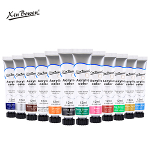 Suministros DE ARTE Xin Bowen, pintura de artista de 12ML, precio al por mayor, pintura acrílica colorida para estudio de arte - Product Image 1