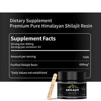 Résine Shilajit Ultra biologique de marque privée 60g d'acide fulvique pur de l'Himalaya or liquide testé en laboratoire 85% certifié GMP initial
