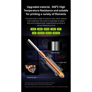 Kit de Hotend con Bloque de Calentamiento Cerámico Creality K2 Plus Upgrade, Hotend Totalmente Metálico para Impresora 3D Serie K2 - Product Image 5
