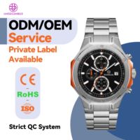 Montre chronographe à quartz en acier inoxydable 316 pour homme, étanche 5 ATM, avec date et luminescence, vente directe d'usine