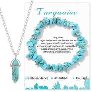 Bracelet élastique en pierres naturelles <span class=keywords><strong>de</strong></span> 8 mm avec carte |   Bracelets en cristal <span class=keywords><strong>de</strong></span> guérison en améthyste et quartz rose pour femmes et hommes - Product Image 3