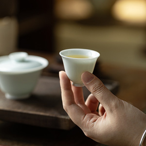 Yingqing Porcelain <b>Tea</b> Cup Round Tasting Cup For Kung Fu <b>Tea</b> <b>Set</b> Dehua County Origin - Product Image 3