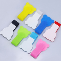 Attaches-câbles auto-adhésifs en nylon Bear, réutilisables et durables, avec boucles Velcro réglables, pour organiser les cordons de bureau, de salle de bain et de cuisine