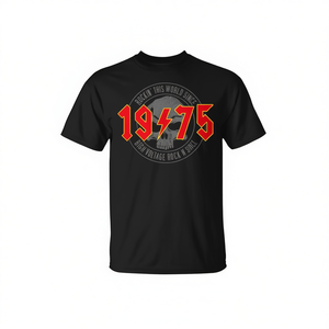Camiseta de cumpleaños vintage Rock And Roll Heavy Metal 1975 - Product Image 2
