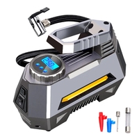 Compresseur d'air portable numérique 12V de haute qualité pour voiture et moto avec moniteur de pression des pneus 150 PSI et lumière d'urgence