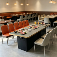 Table de barbecue commerciale Jilu Bulk Supply Premium sans fumée et auto-purifiante avec échappement inférieur pour la restauration