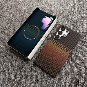 เคสโทรศัพท์มือถือแม่เหล็กเนื้อคาร์บอนไฟเบอร์คุณภาพสูงสำหรับ Samsung S26 S25 S24 ultra บางเฉียบ ป้องกันแรงกระแทก ฝาหลังแข็ง - Product Image 2